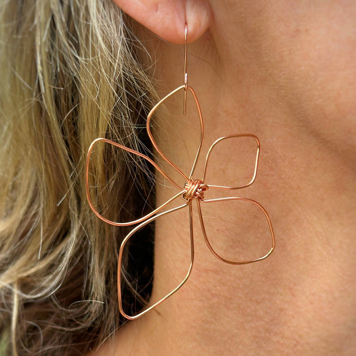 Copper Wildflower Earrings