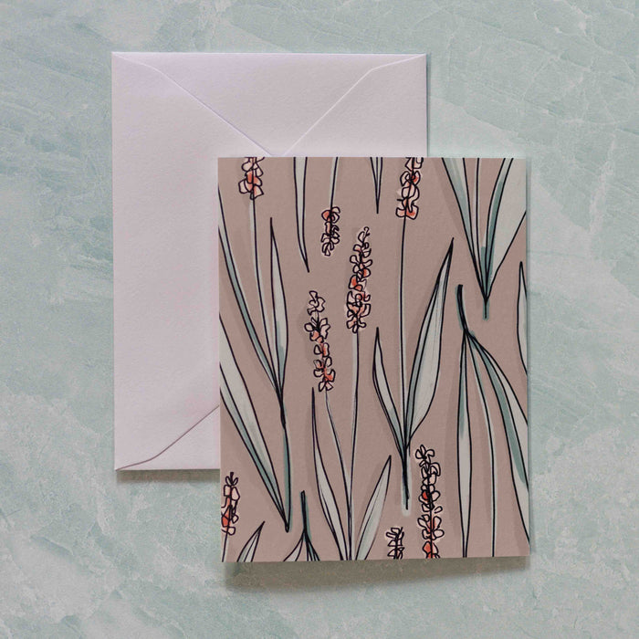 Foxglove Single Greeting Card