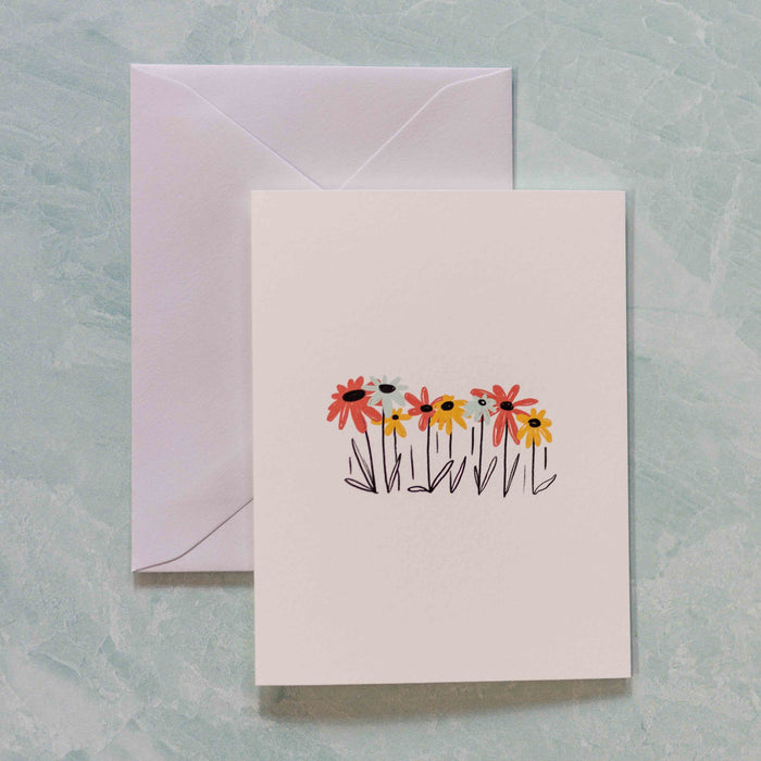 Sketchbook Garden Single Greeting Card