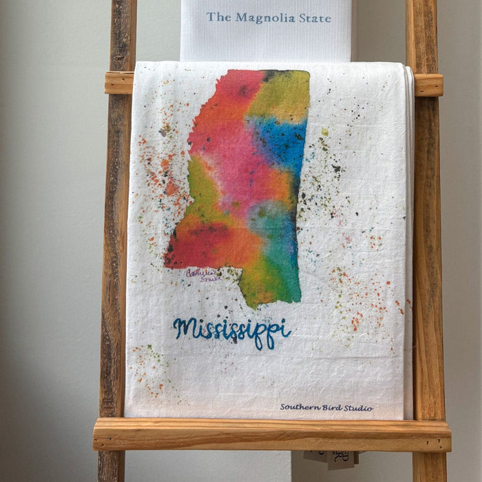 Watercolor Mississippi Tea Towel