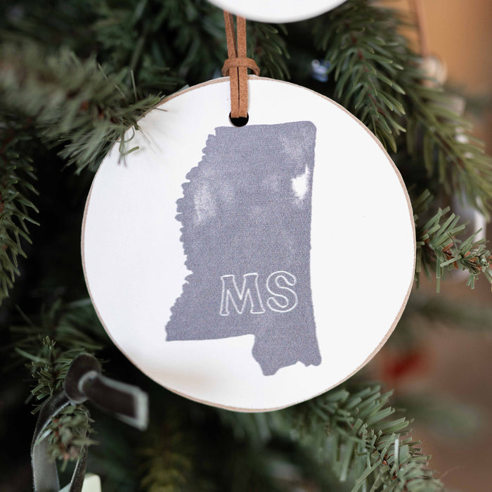 Wooden Mississippi Ornament