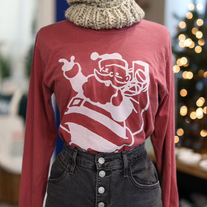 Vintage Santa Long Sleeve Tee