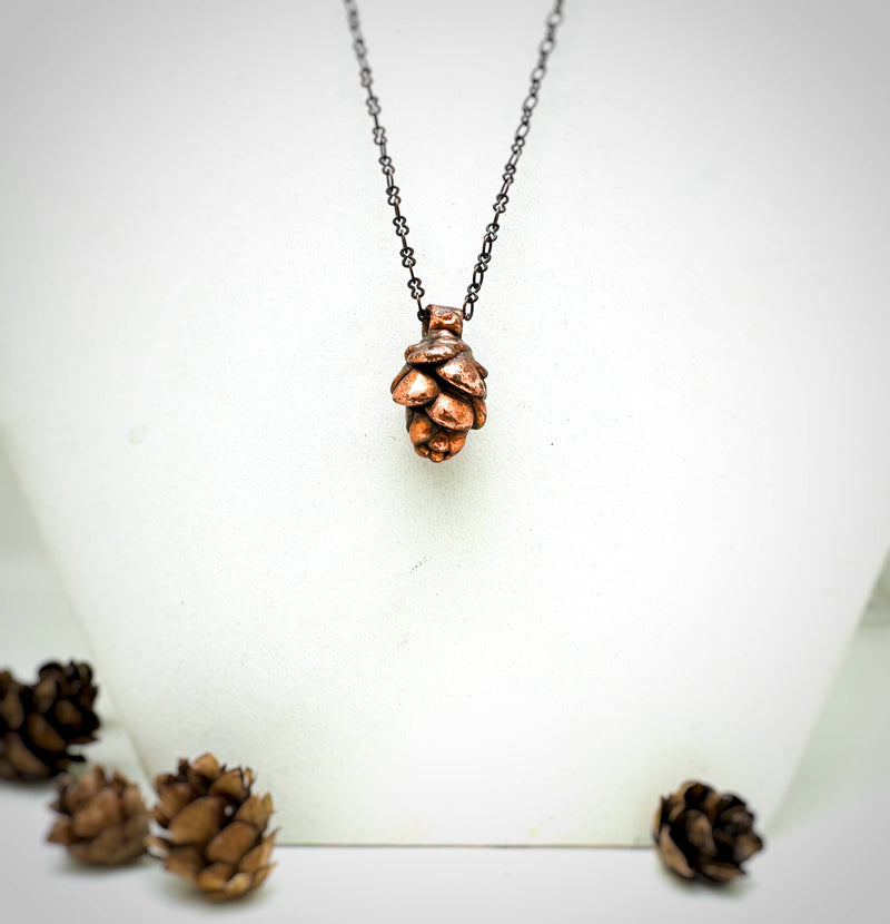 Copper Pinecone Necklace