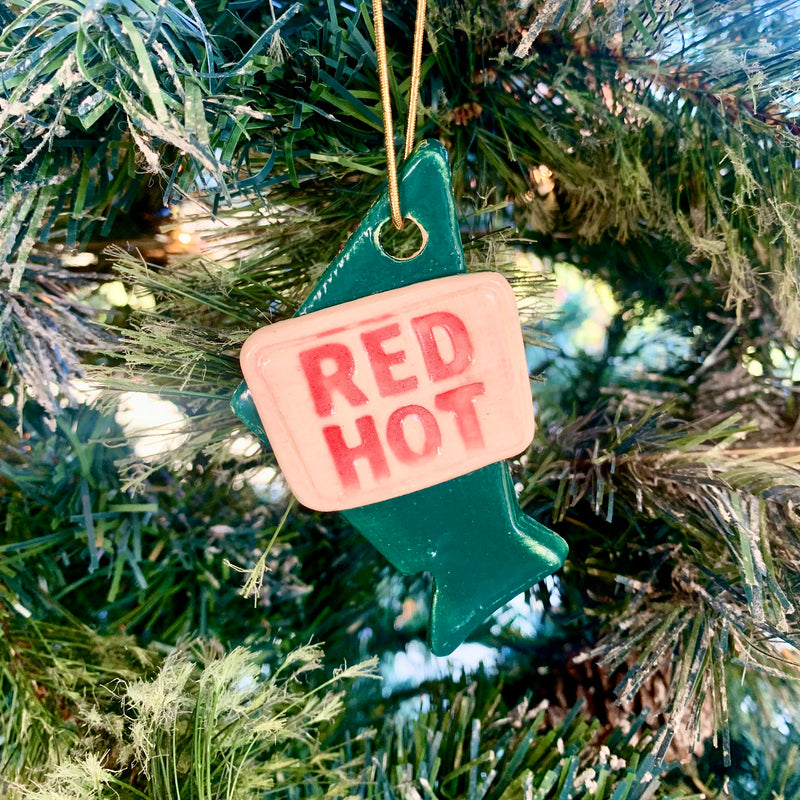 Ceramic Red Hot Ornament