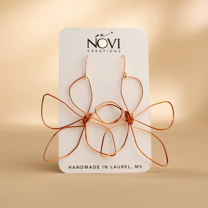 Copper Wildflower Earrings
