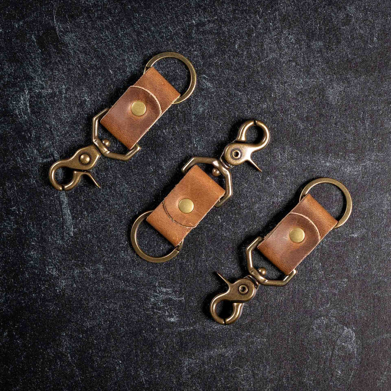 Leather Clasping Keychain