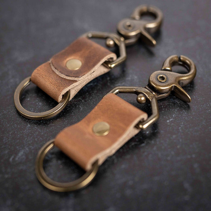 Leather Clasping Keychain
