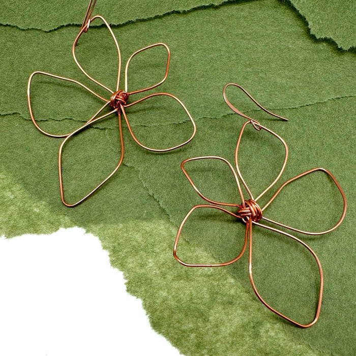 Copper Wildflower Earrings