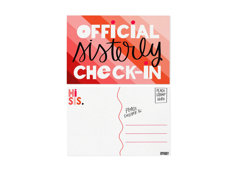 Sisterly Check-In Postcard Set